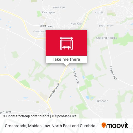 Crossroads, Maiden Law map