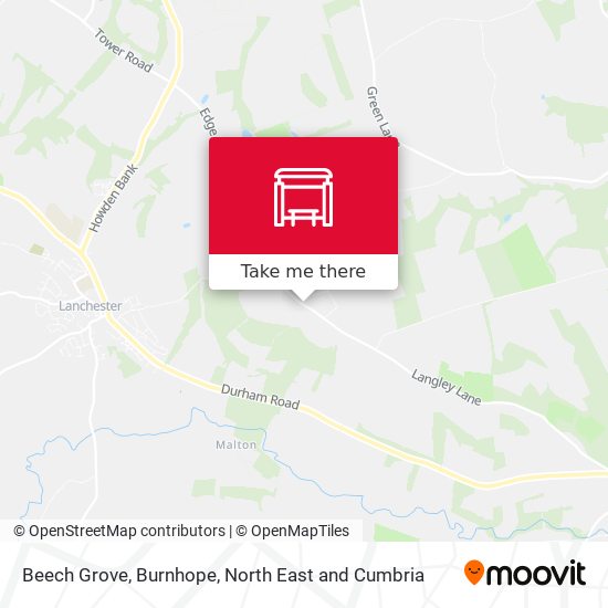 Beech Grove, Burnhope map