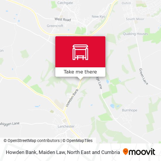 Howden Bank, Maiden Law map