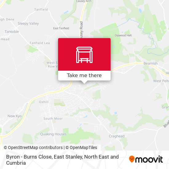 Byron - Burns Close, East Stanley map