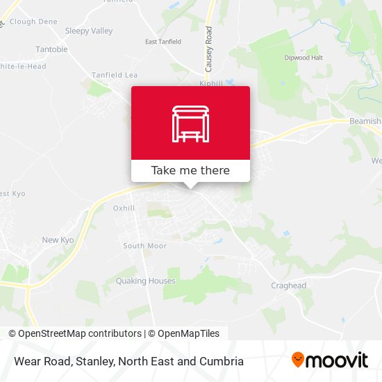 Wear Road, Stanley map