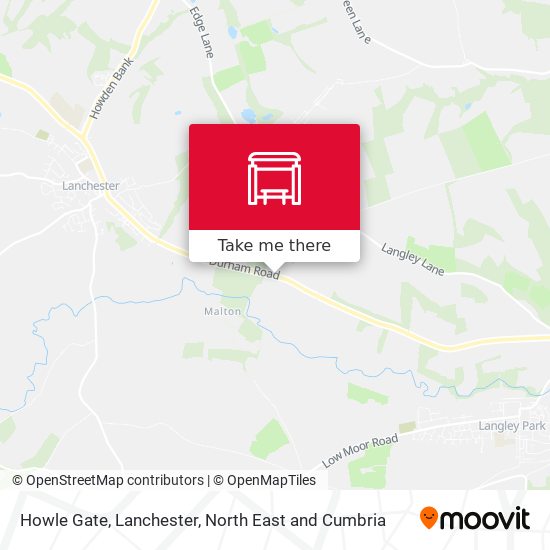 Howle Gate, Lanchester map