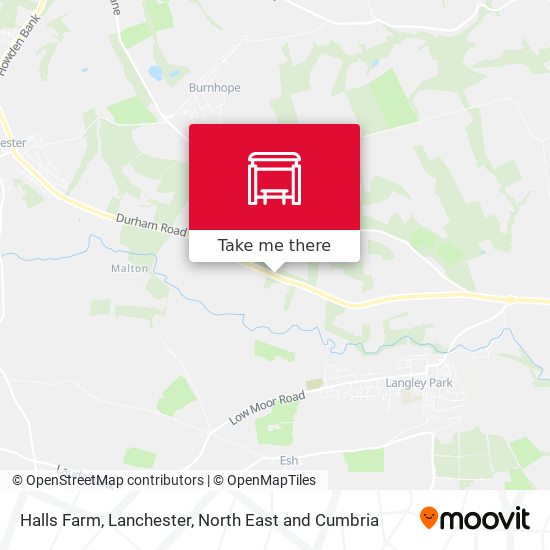 Halls Farm, Lanchester map