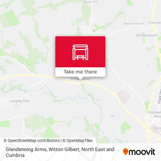 Glendenning Arms, Witton Gilbert map