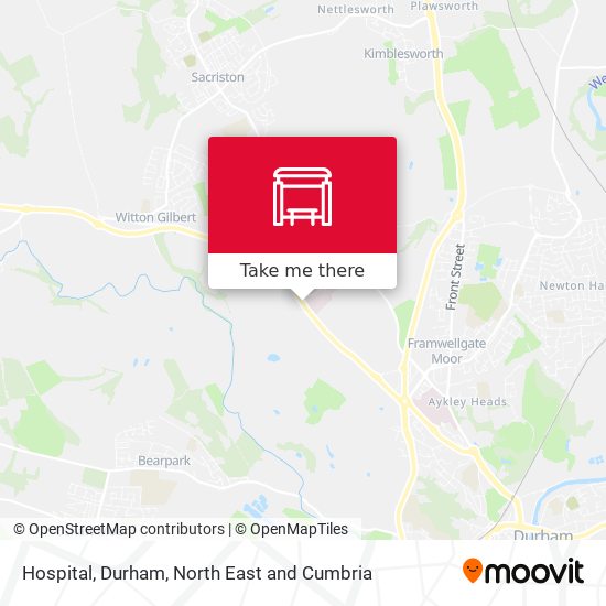 Hospital, Durham map