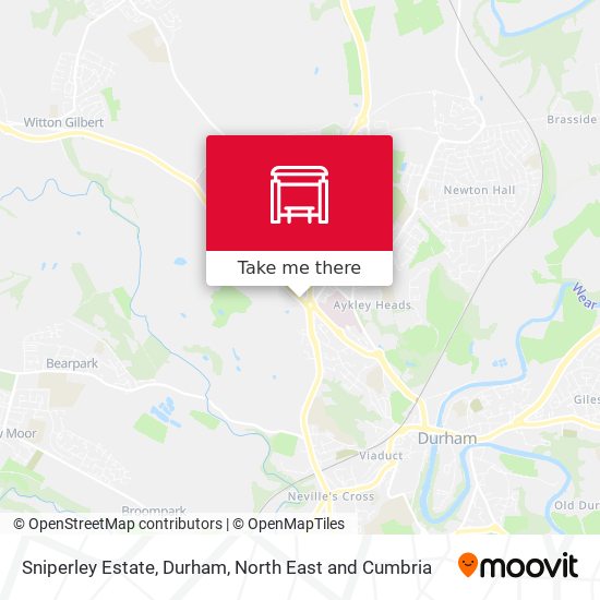 Sniperley Estate, Durham map