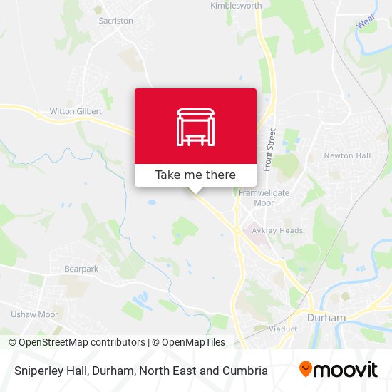 Sniperley Hall, Durham map