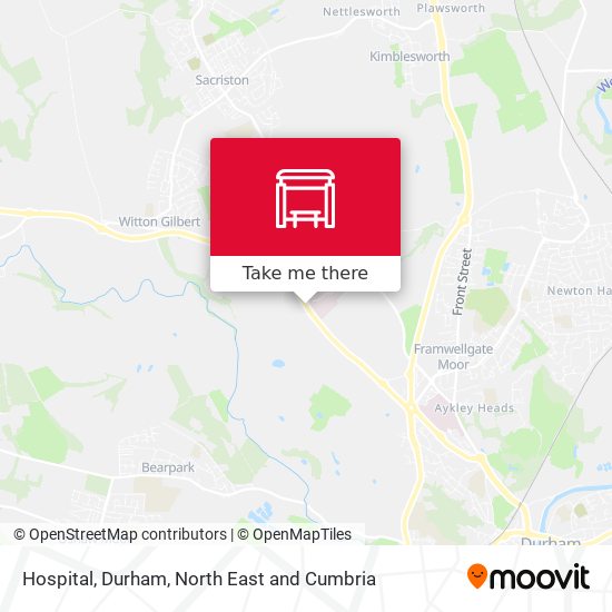 Hospital, Durham map
