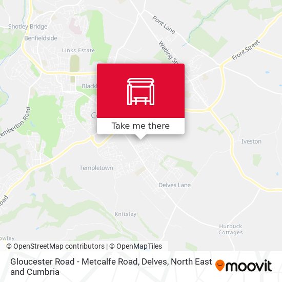 Gloucester Road - Metcalfe Road, Delves map