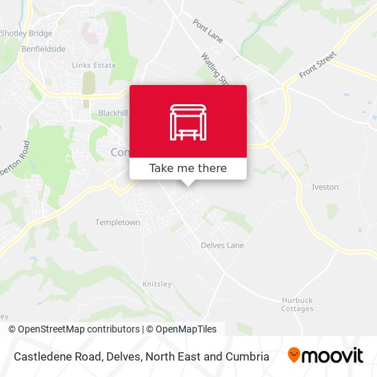 Castledene Road, Delves map