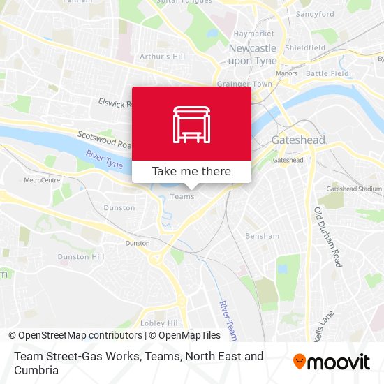 Team Street-Gas Works, Teams map