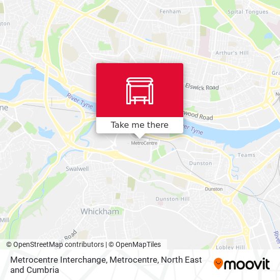 Metrocentre Interchange, Metrocentre map
