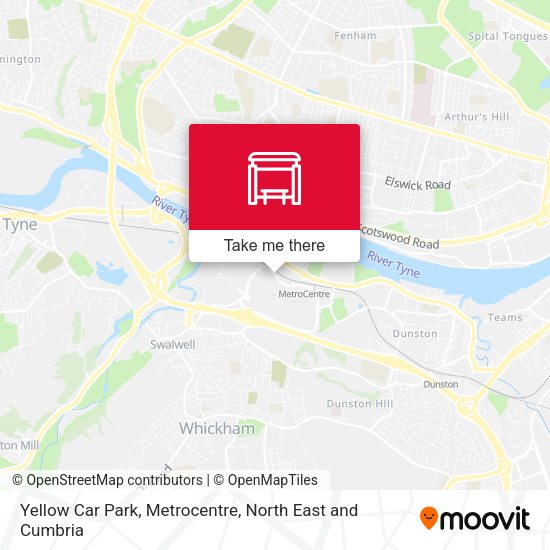 Yellow Car Park, Metrocentre map