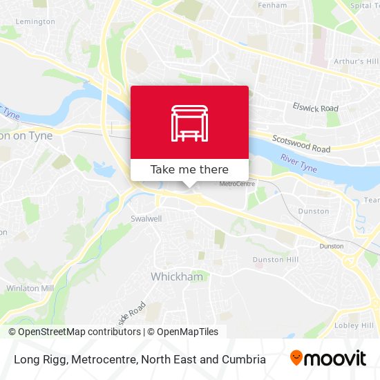 Long Rigg, Metrocentre map