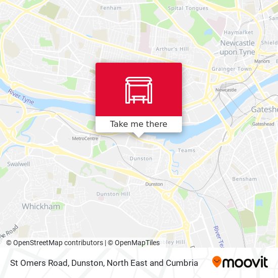 St Omers Road, Dunston map