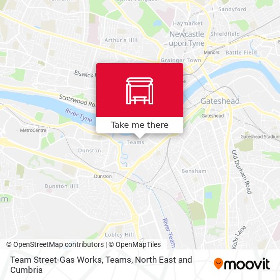 Team Street-Gas Works, Teams map