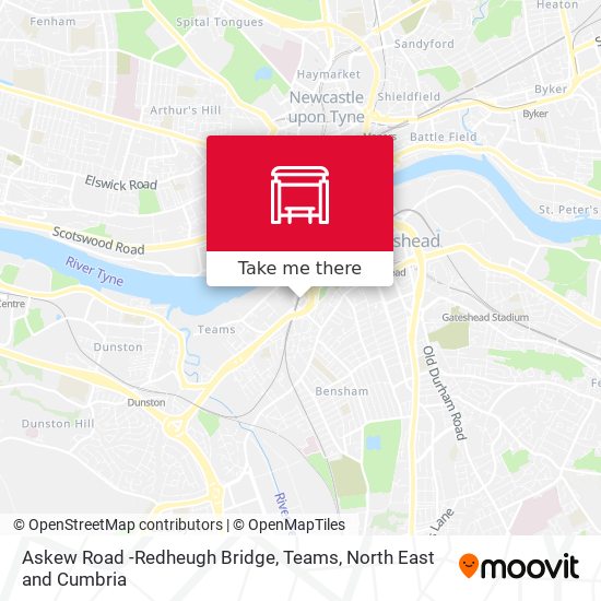 Askew Road -Redheugh Bridge, Teams map