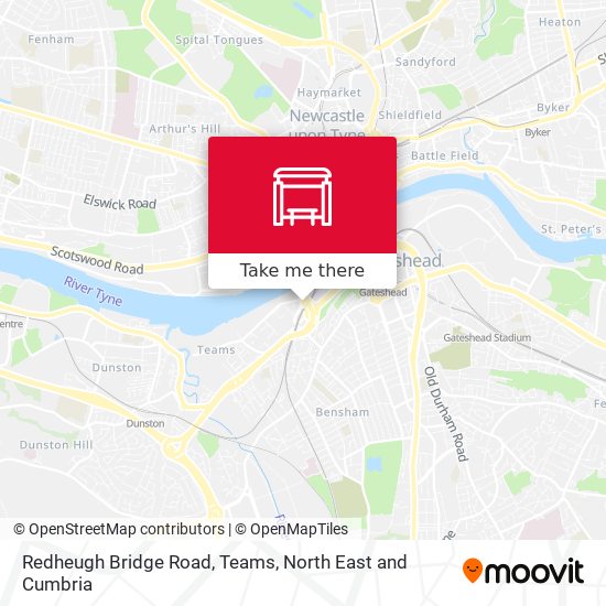 Redheugh Bridge Road, Teams map