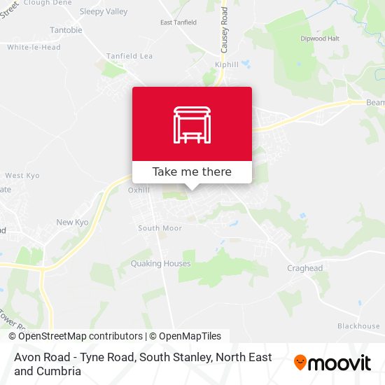 Avon Road - Tyne Road, South Stanley map