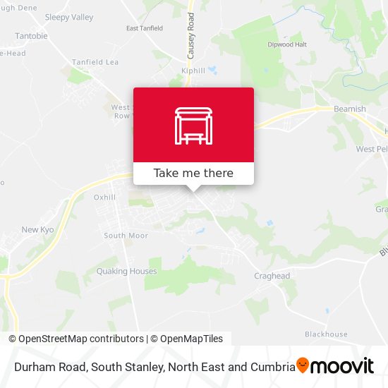 Durham Road, South Stanley map