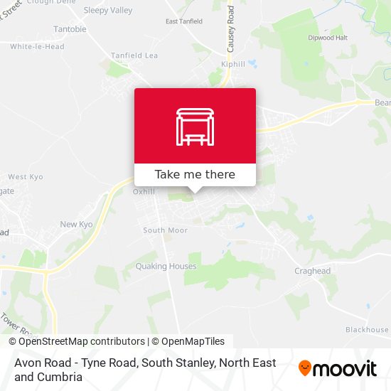 Avon Road - Tyne Road, South Stanley map