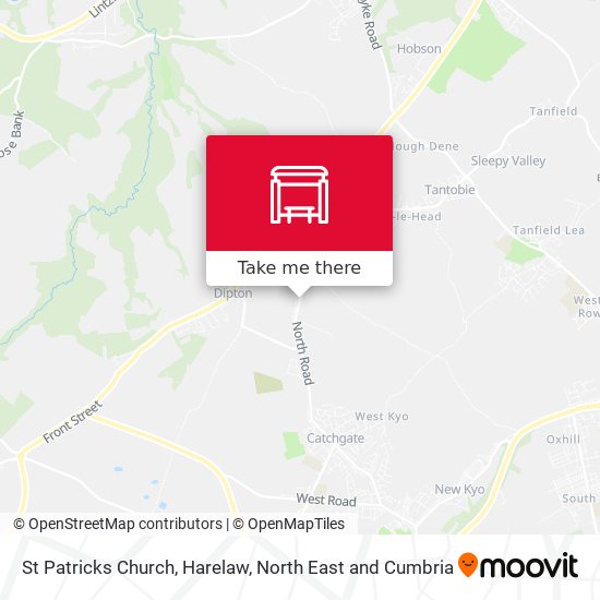 St Patricks Church, Harelaw map