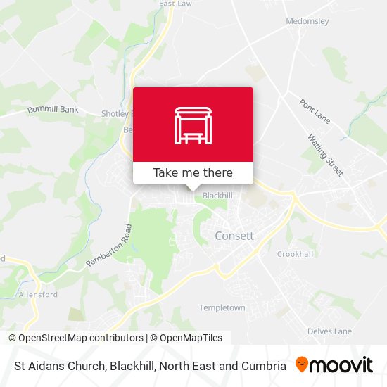 St Aidans Church, Blackhill map