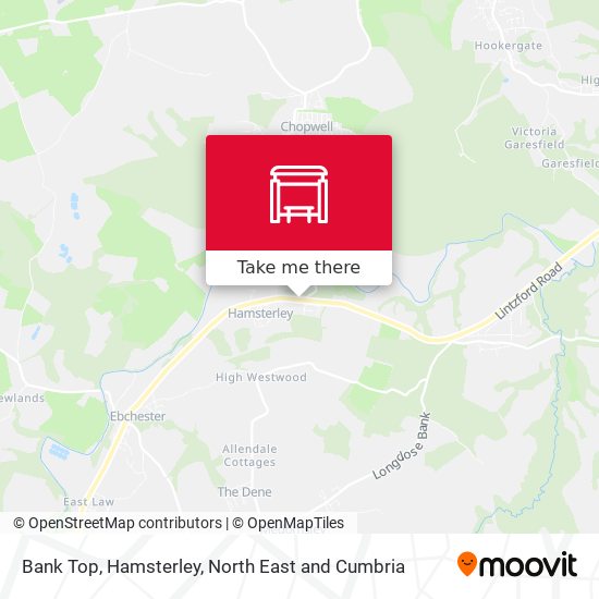 Bank Top, Hamsterley map