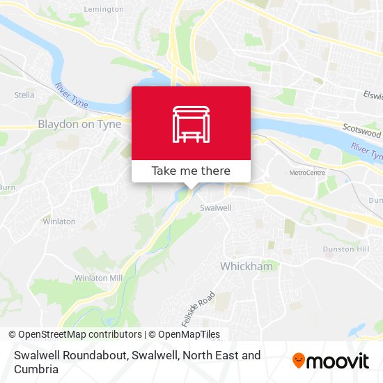 Swalwell Roundabout, Swalwell map