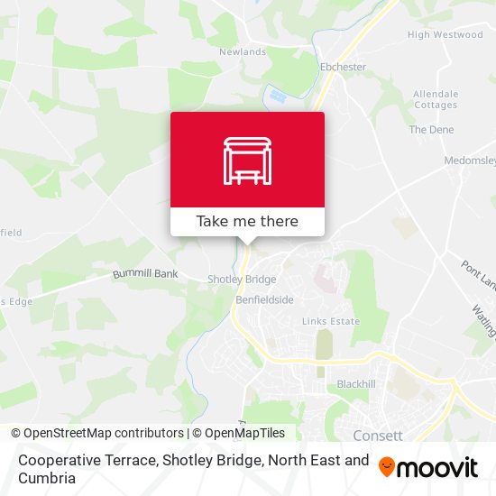 Cooperative Terrace, Shotley Bridge map