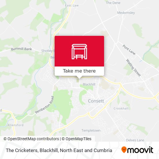 The Cricketers, Blackhill map
