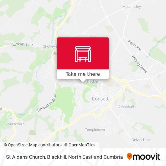 St Aidans Church, Blackhill map