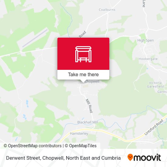 Derwent Street, Chopwell map