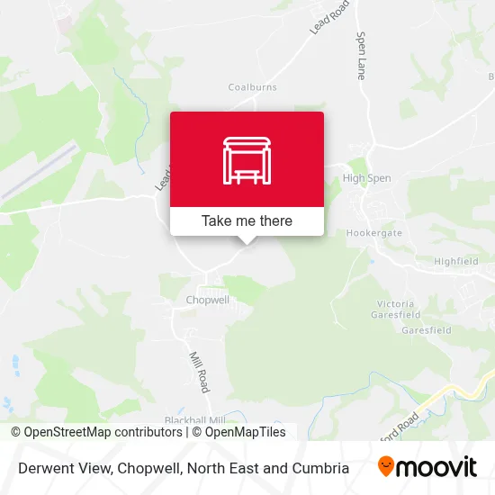 Derwent View, Chopwell map