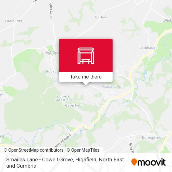 Smailes Lane - Cowell Grove, Highfield map