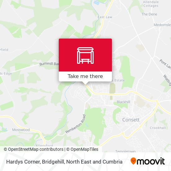 Hardys Corner, Bridgehill map