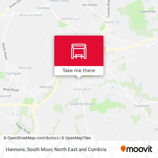 Hannons, South Moor map