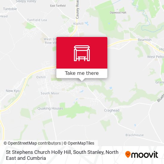St Stephens Church Holly Hill, South Stanley map