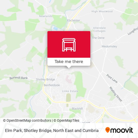 Elm Park, Shotley Bridge map