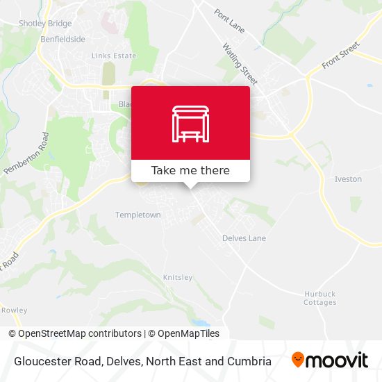 Gloucester Road, Delves map