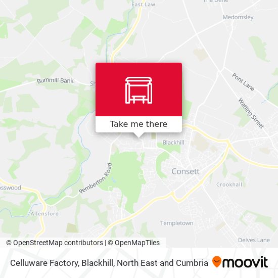 Celluware Factory, Blackhill map