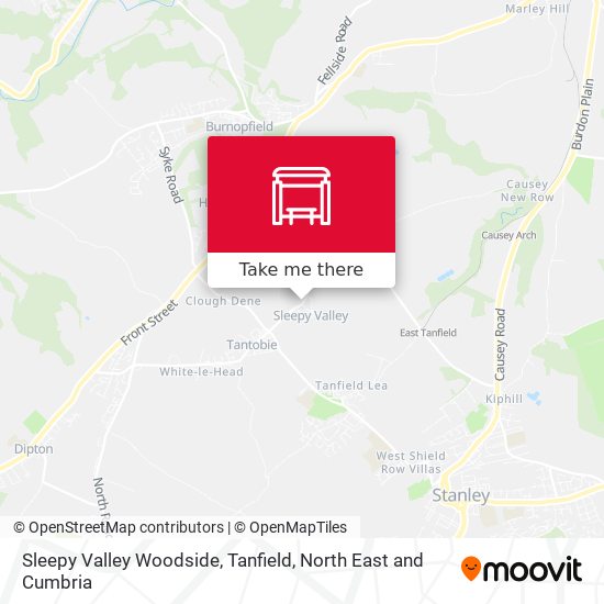 Sleepy Valley Woodside, Tanfield map