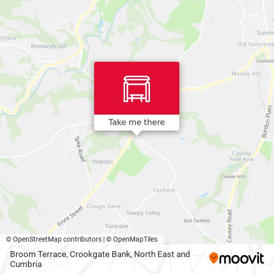 Broom Terrace, Crookgate Bank map