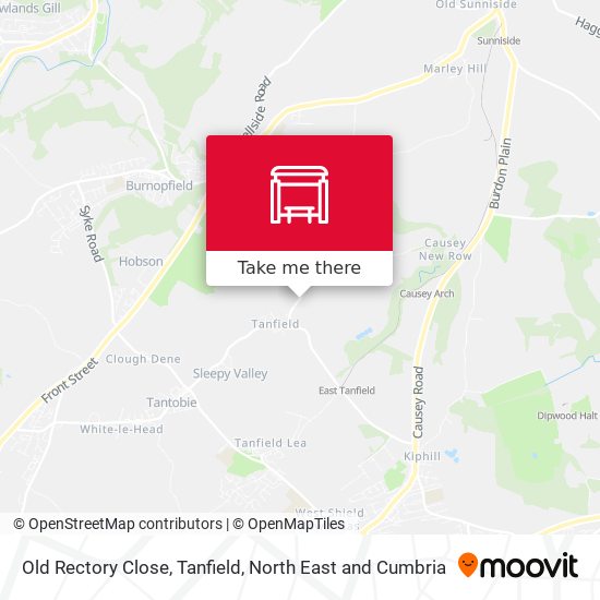 Old Rectory Close, Tanfield map