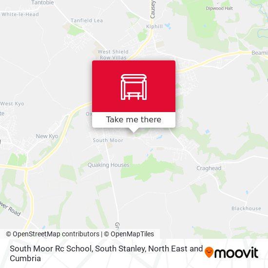 South Moor Rc School, South Stanley map