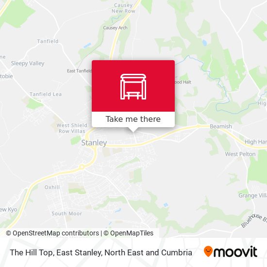 The Hill Top, East Stanley map