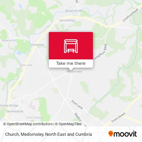 Church, Medomsley map