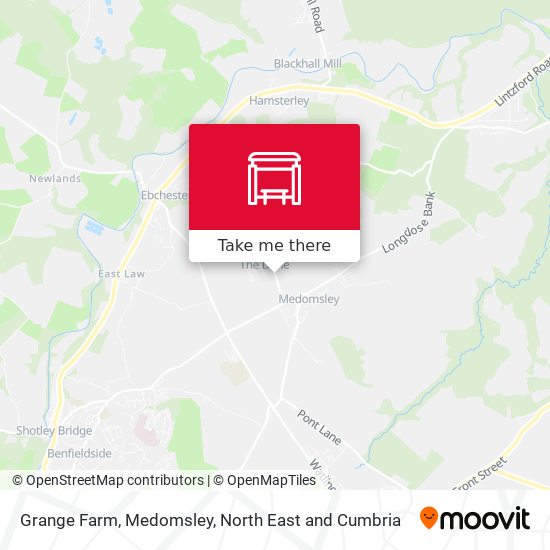 Grange Farm, Medomsley map