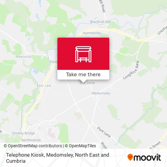 Telephone Kiosk, Medomsley map