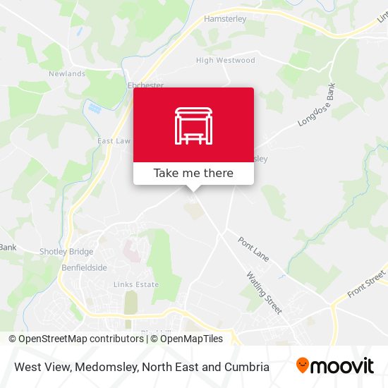 West View, Medomsley map